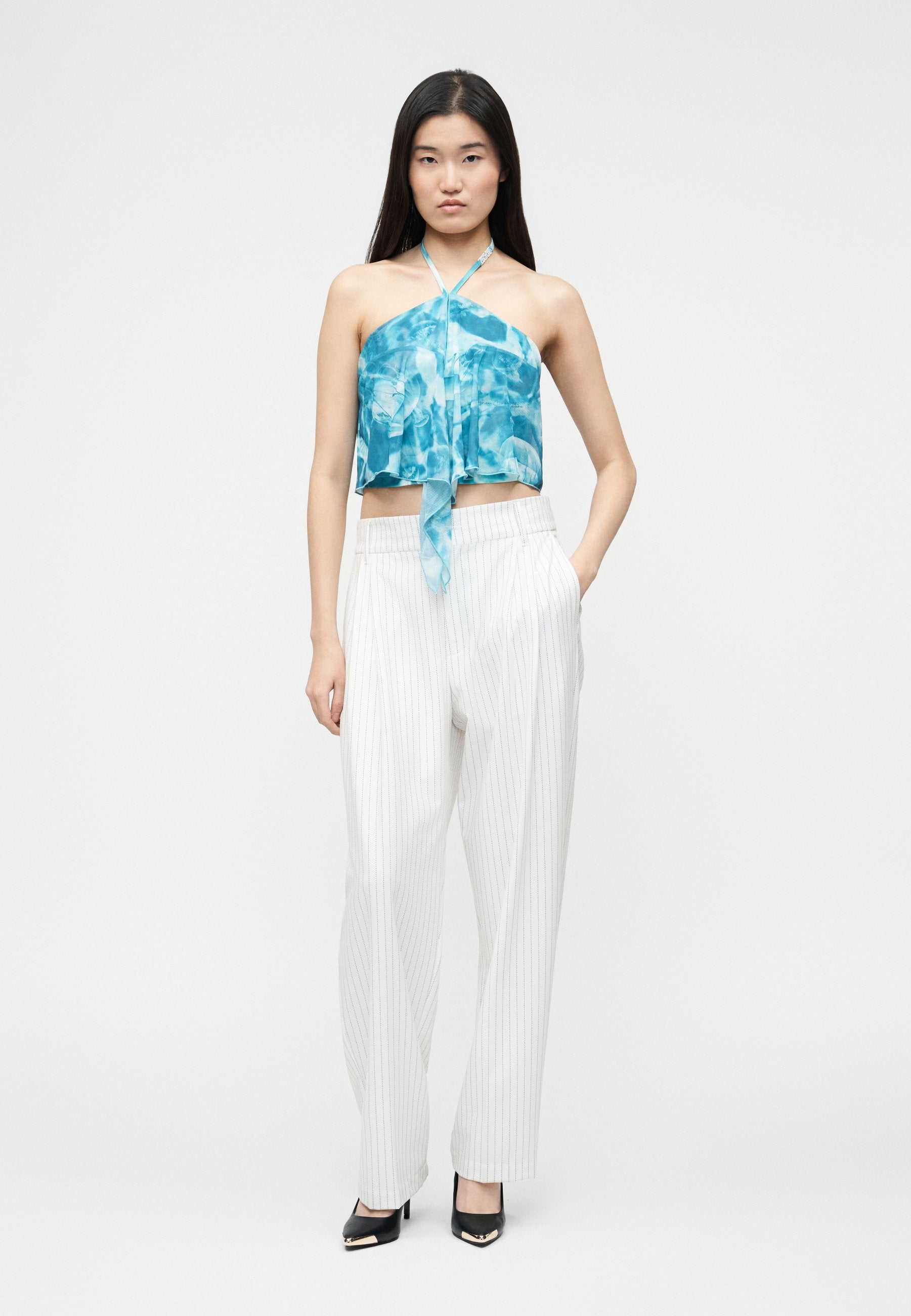 DRAPE - Top - blue atoll