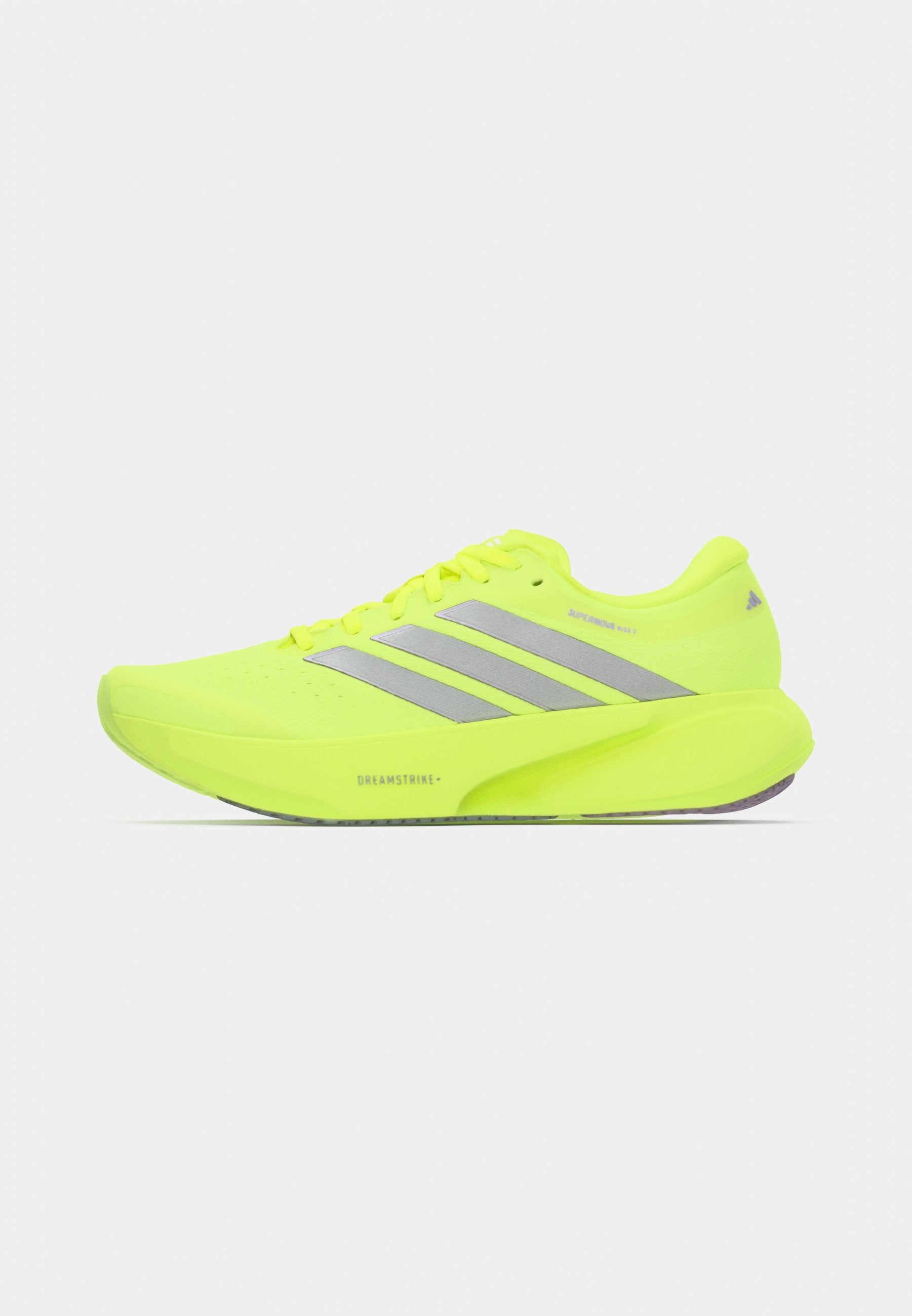 SUPERNOVA RISE 3 W - Chaussures de running sur route - jaune solaire/argenté métallisé