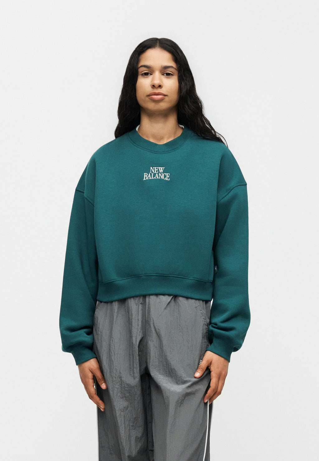 LINEAR HERITAGE CREW - Sweatshirt - medusa green