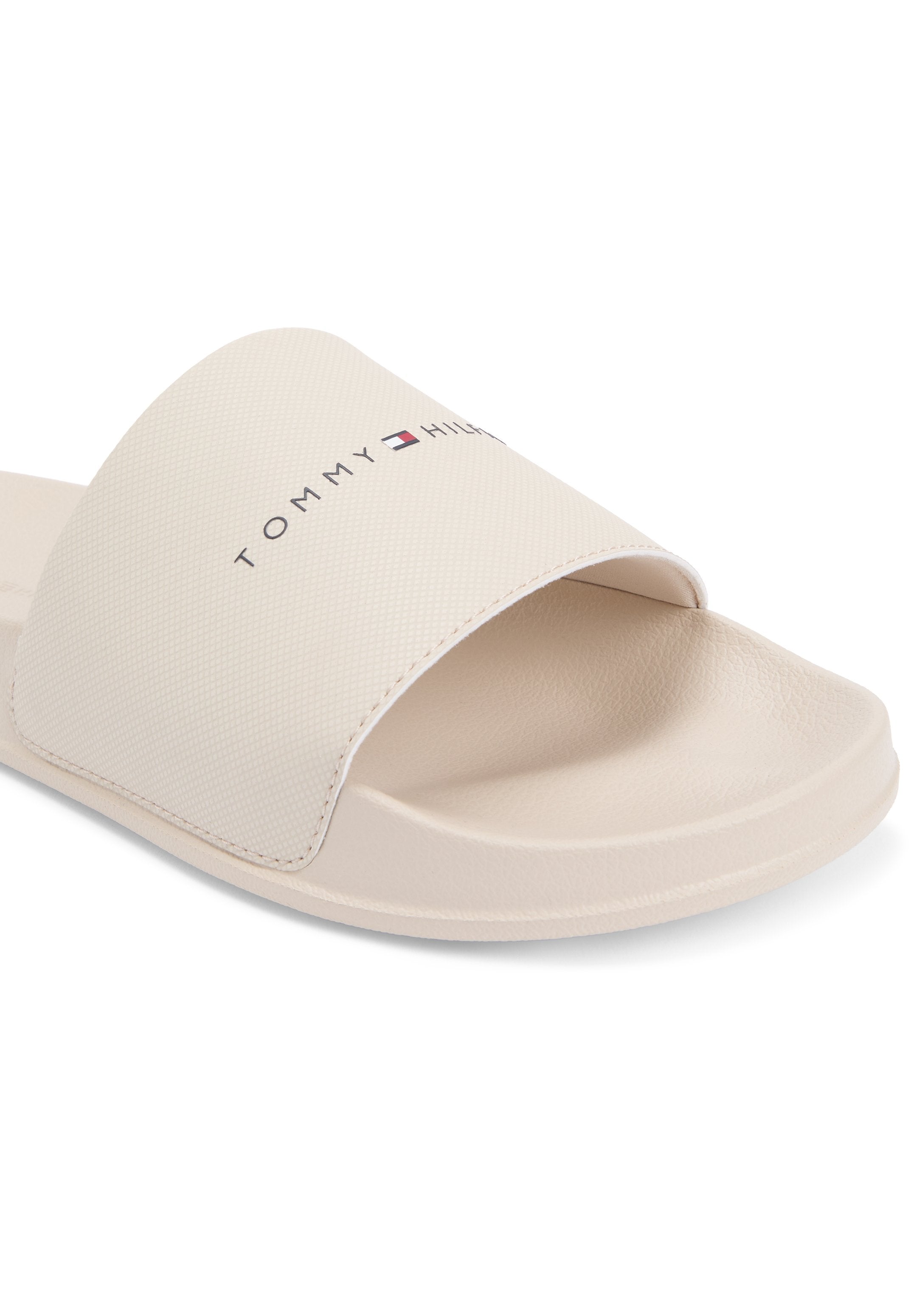LOGO TEXTURED POOL SLIDES - Pool slides - classic beige