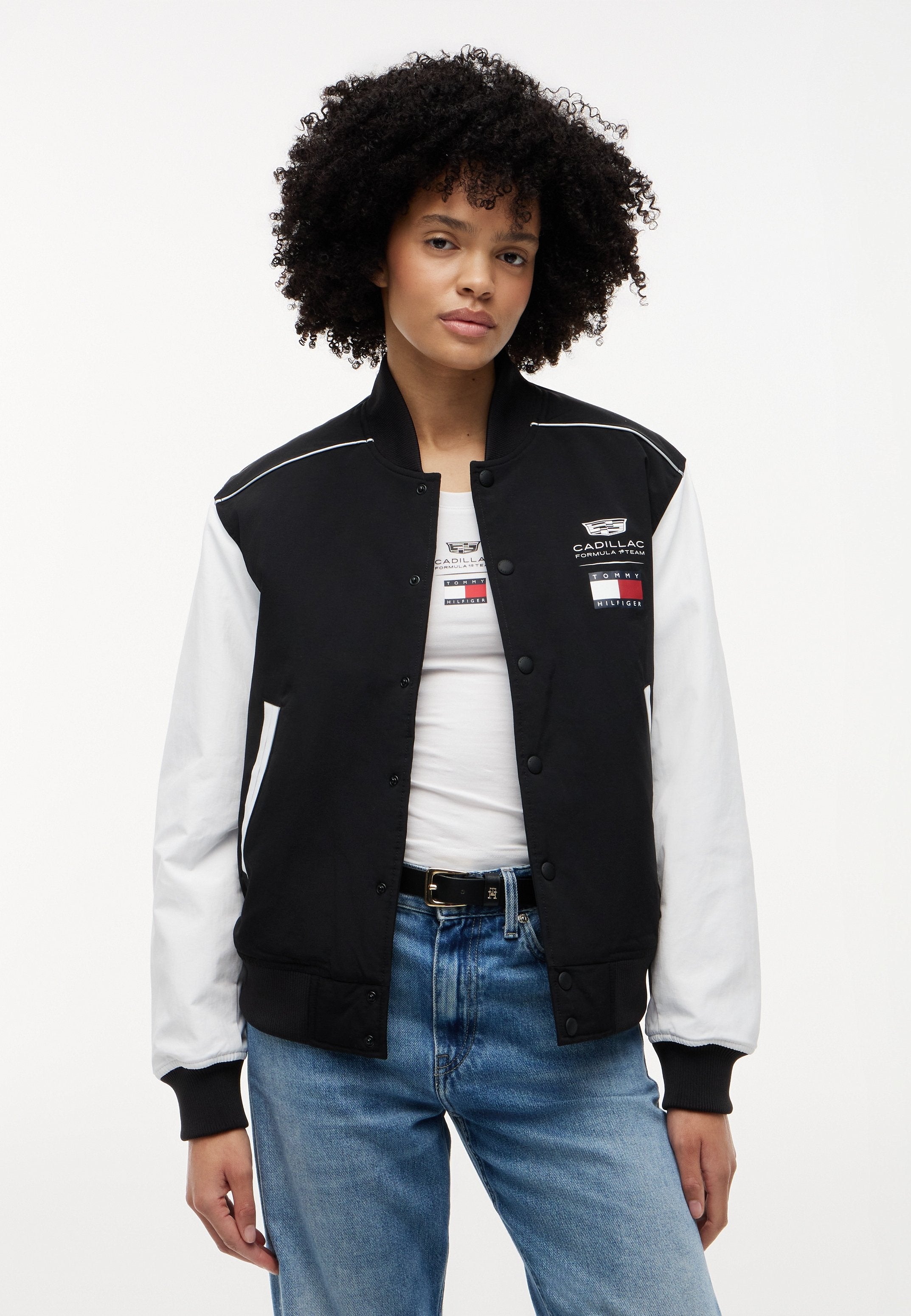 TH X CADILLAC FORMULA 1 TEAM BOMBER JACKET UNISEX - Bomber Jacket - black/white