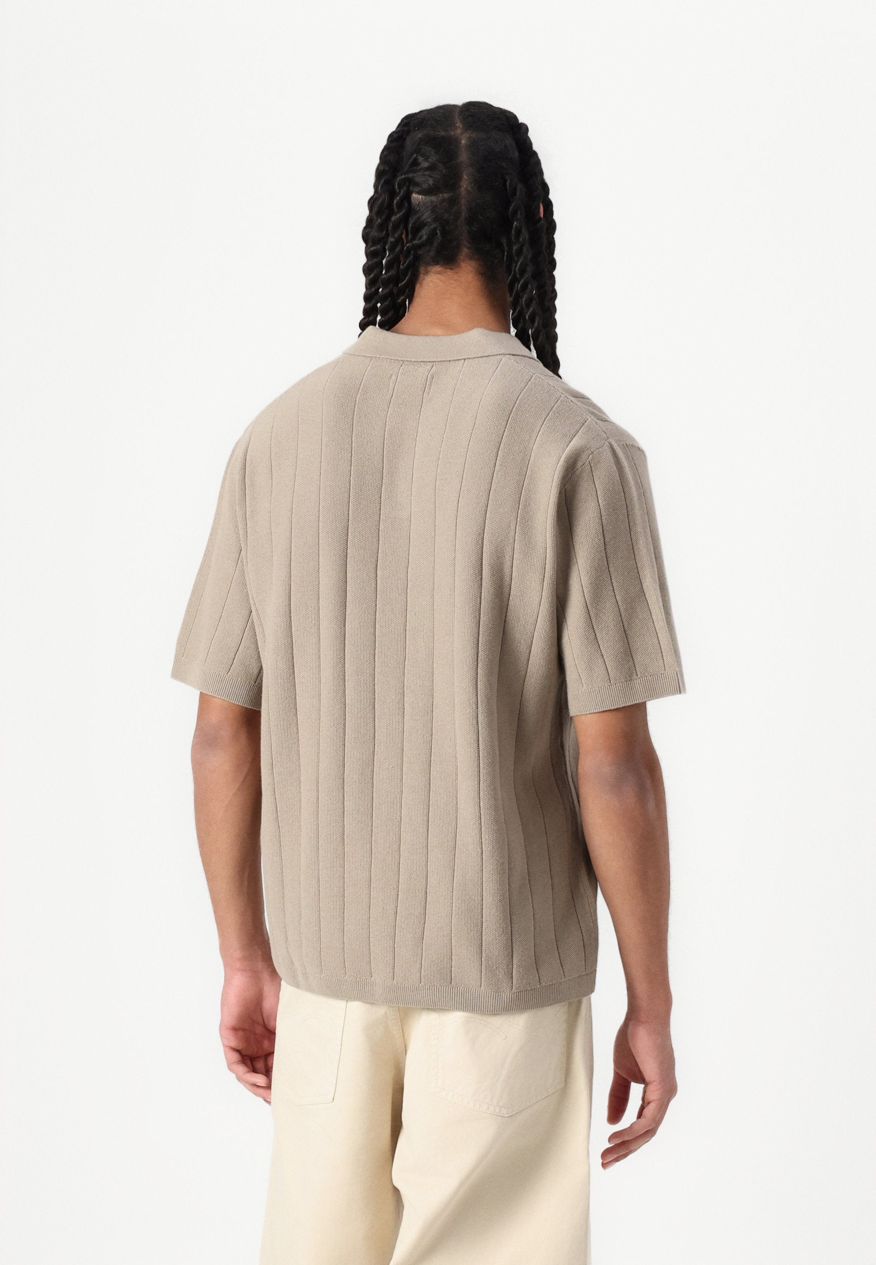 Knitted Plain Knitted - Polo shirt - silver sage