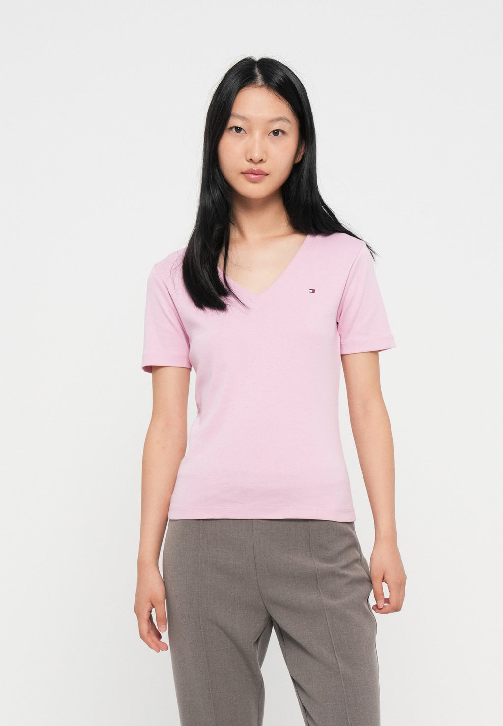 SLIM CODY V NECK - T-shirt basique - bonita pink