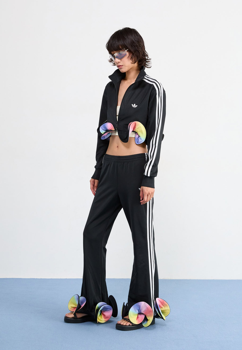 سروال رياضي X JEREMY SCOTT PRIDE RUFFLE - أسود
