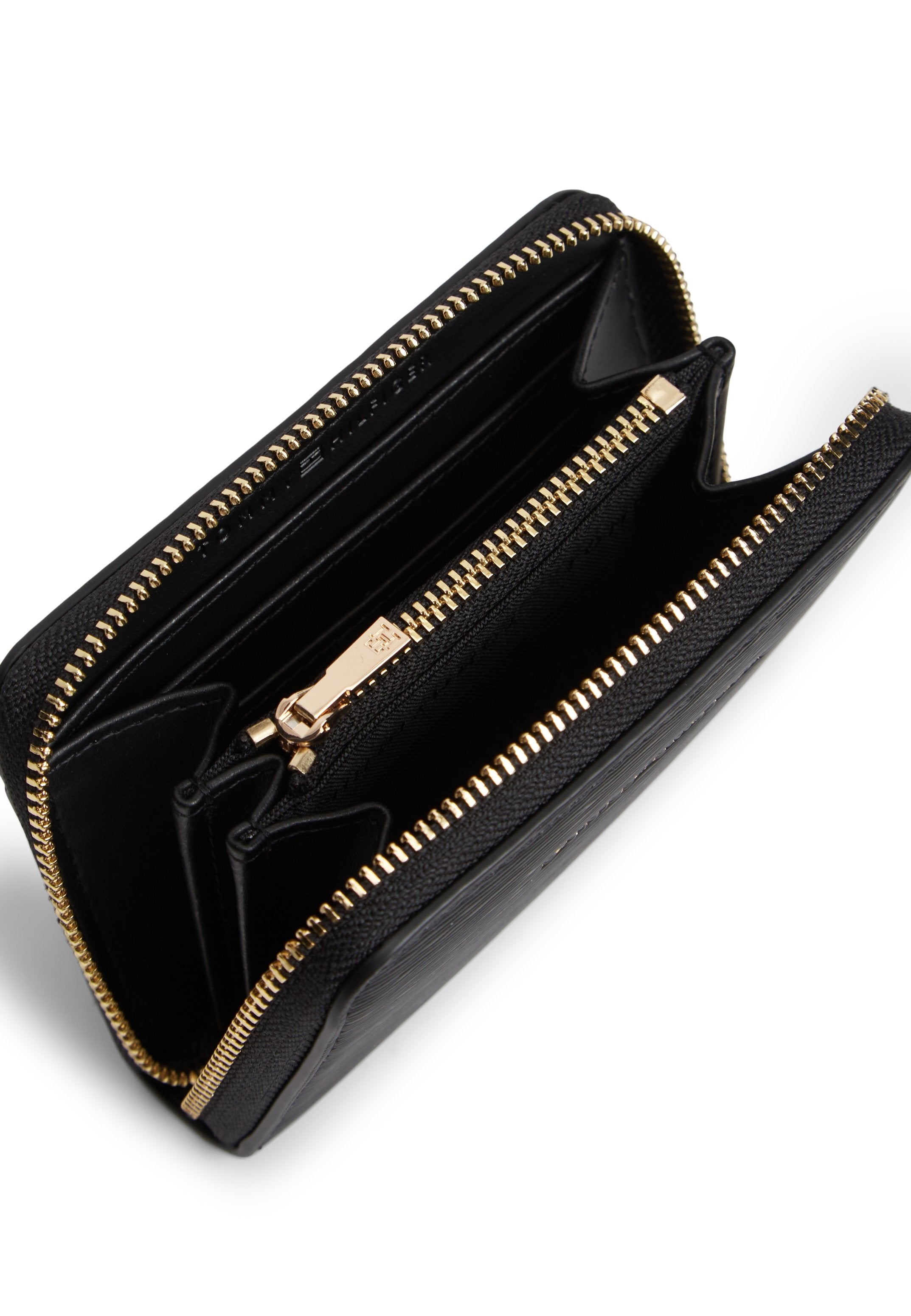 METALLIC LOGO ZIP-AROUND TEXTURED WALLET - Wallet - black