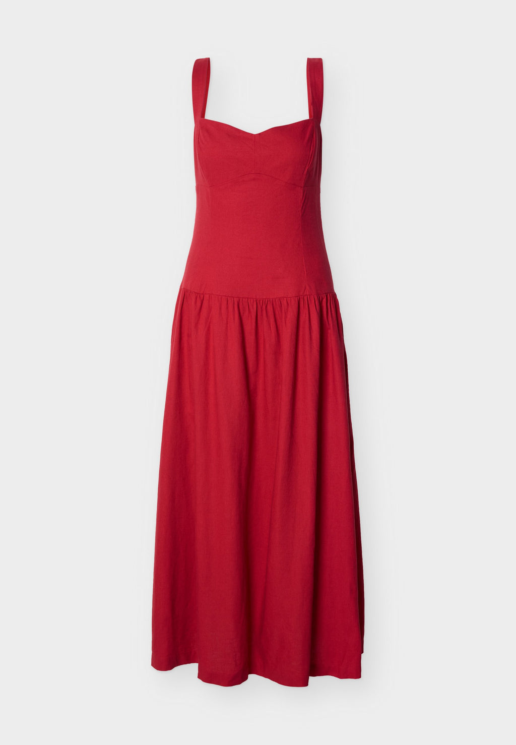 DROPWAIST BODICE DRESS - Maxi dress - chakra red