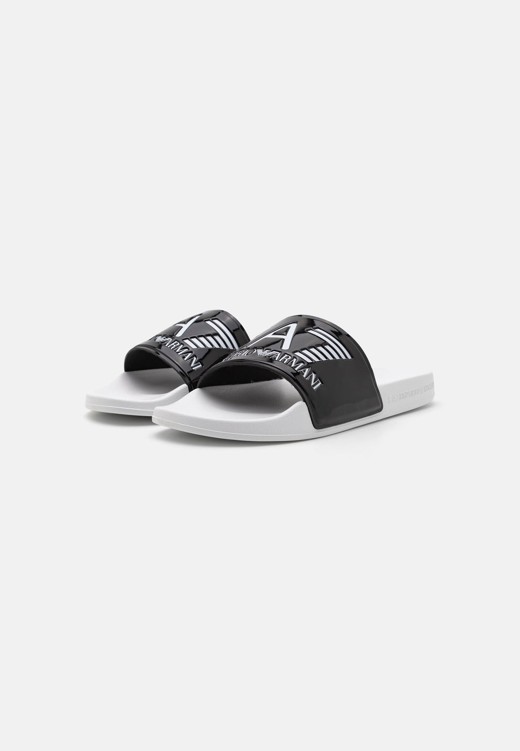 UNISEX - Pool slides - black/white