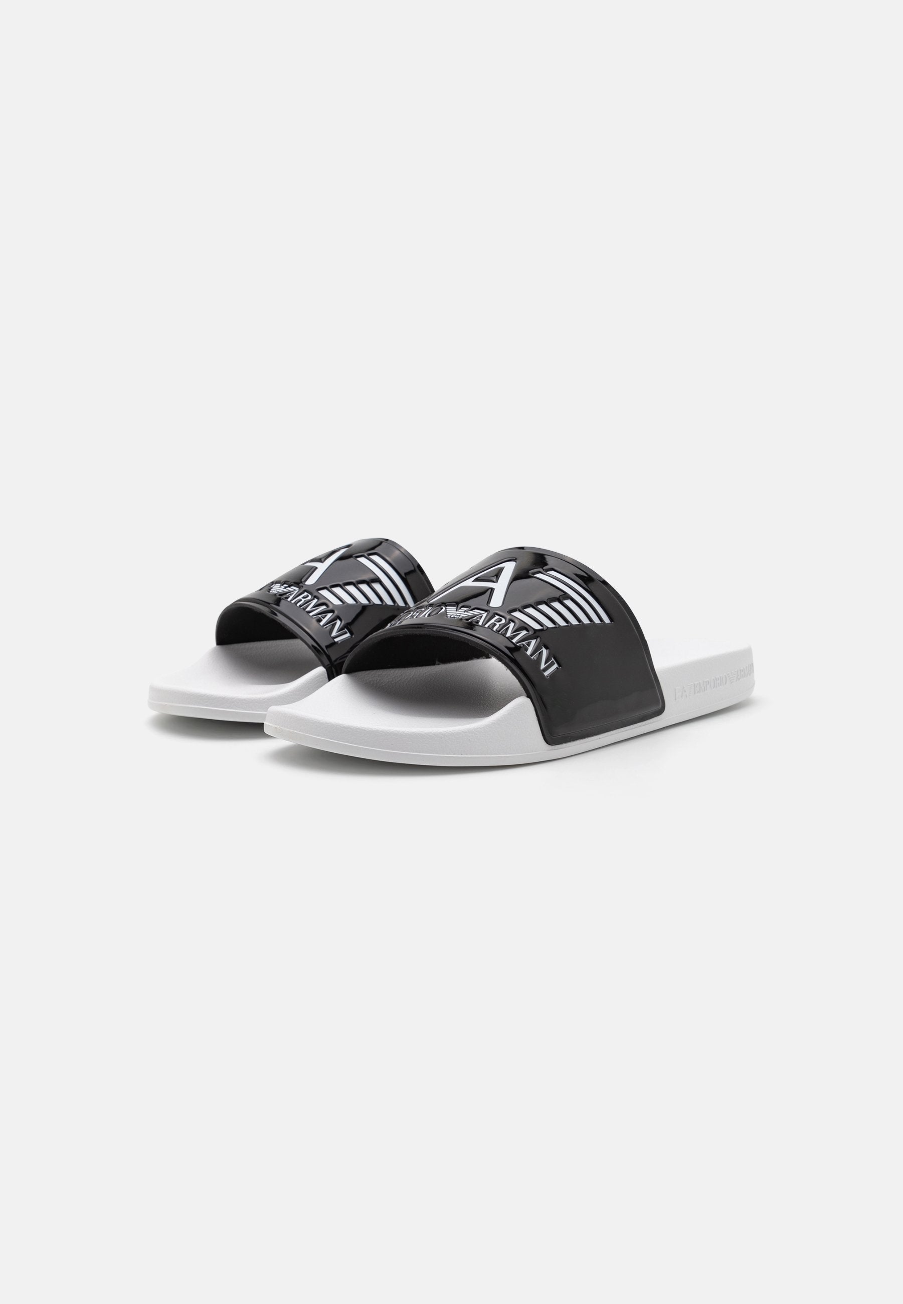 UNISEX - Pool slides - black/white