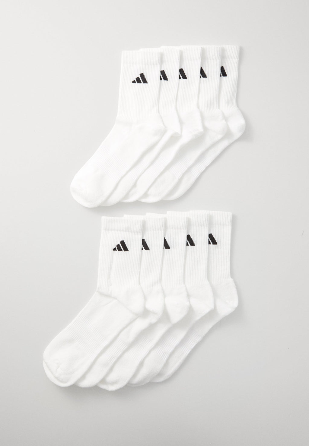 ESSENTIALS CUSHIONED CREW SOCK 10PP - Sports socks - white/black