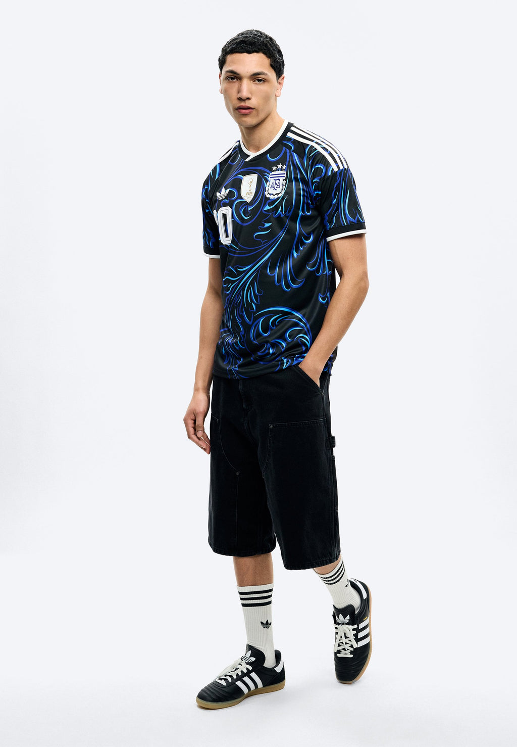 ARGENTINA 26 AWAY MESSI - Football jersey - black/lucid blue/blue burst