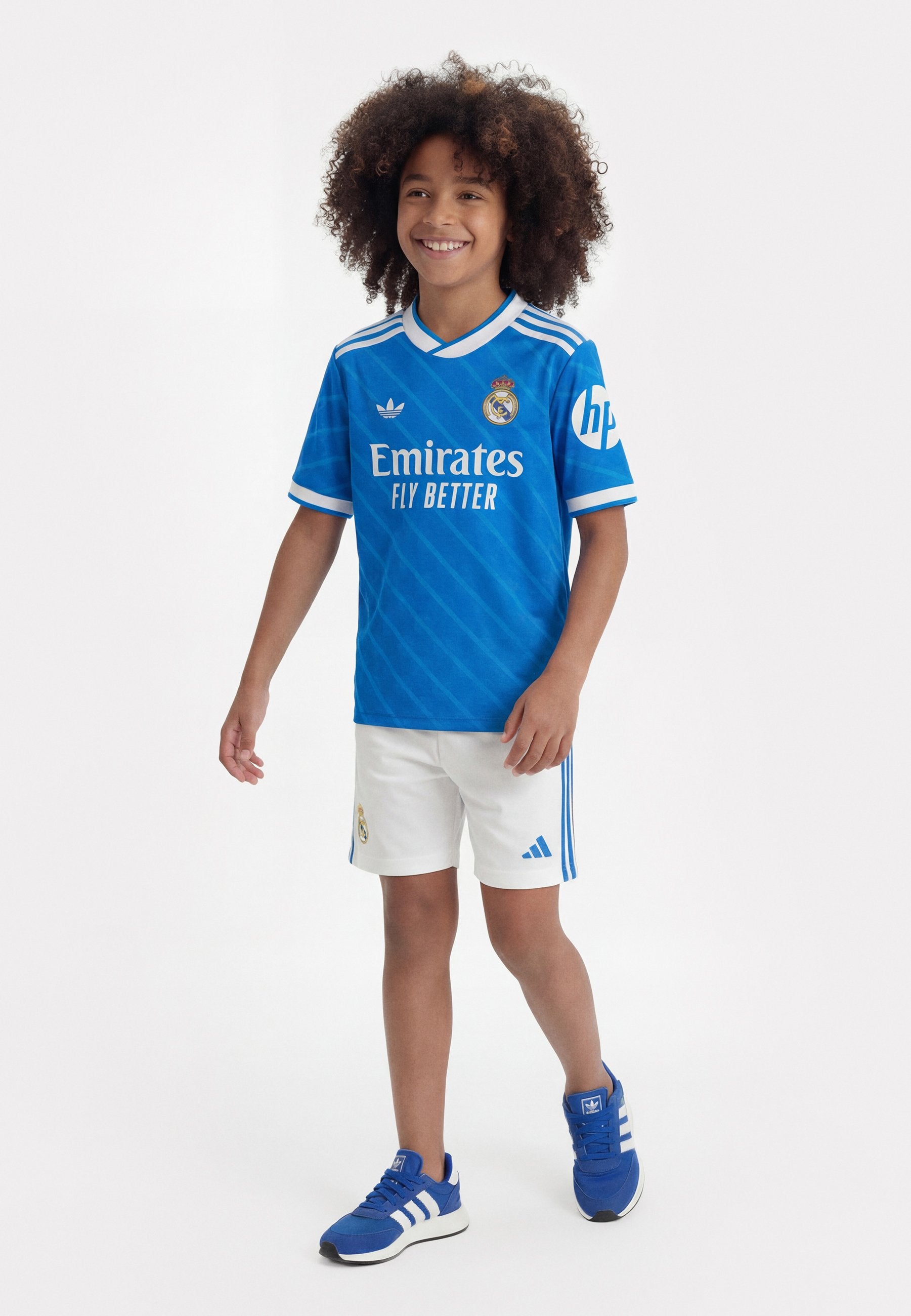 قميص كرة القدم REAL MADRID 25/26 THIRD KIDS UNISEX - أزرق طائر