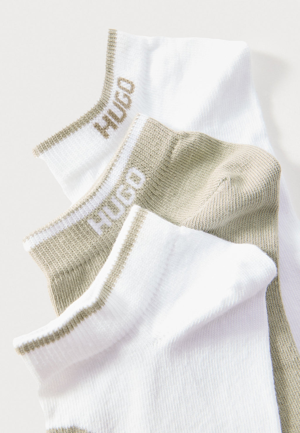 LOGO 3 PACK - Sneaker socks - light green/white