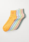 MID ANKLE SCK 6 PACK UNISEX - Socks - silver green   glow pink   powder yellow