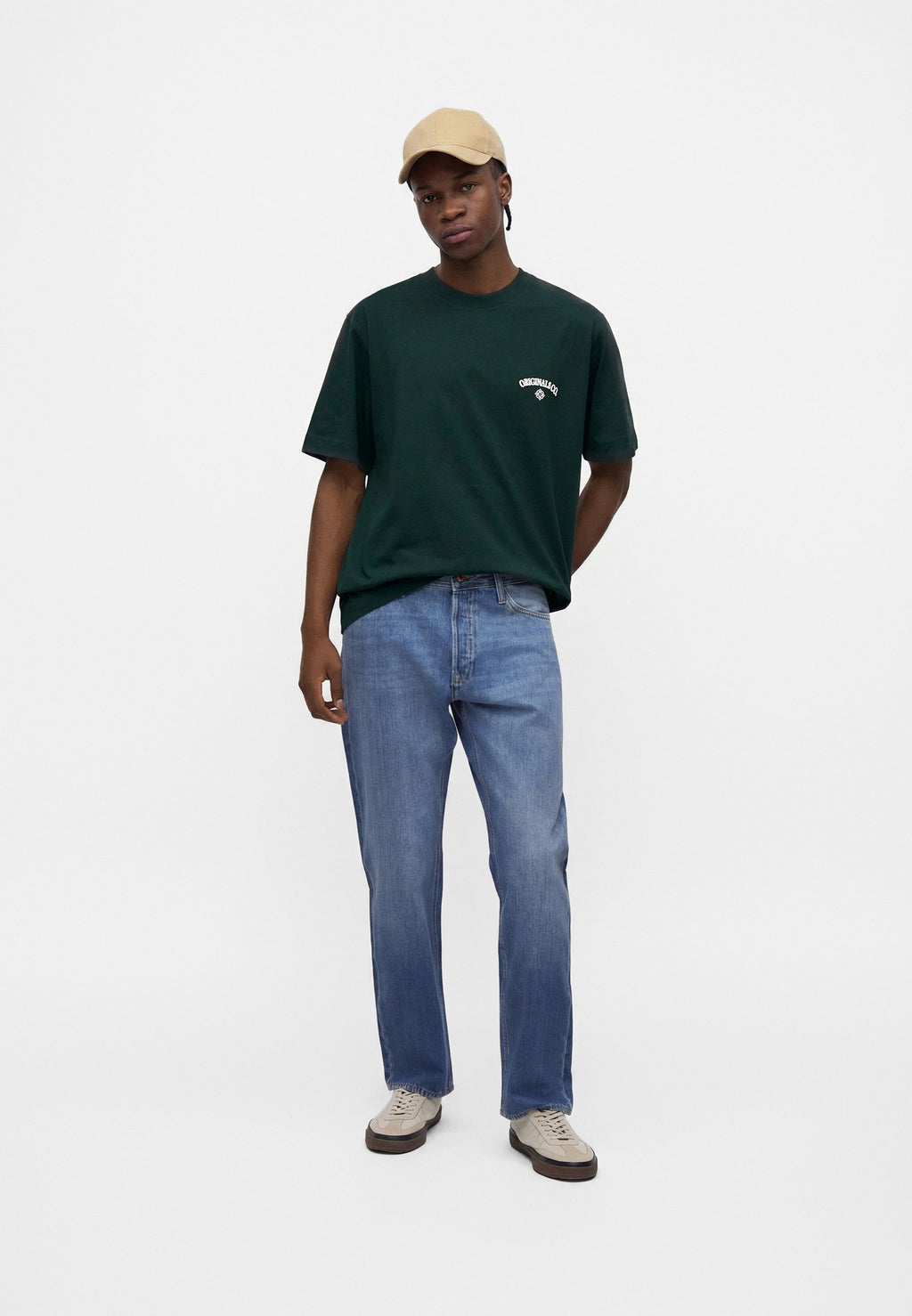 JORSANTORINI TEE CREW NECK - Print T-shirt - pine grove