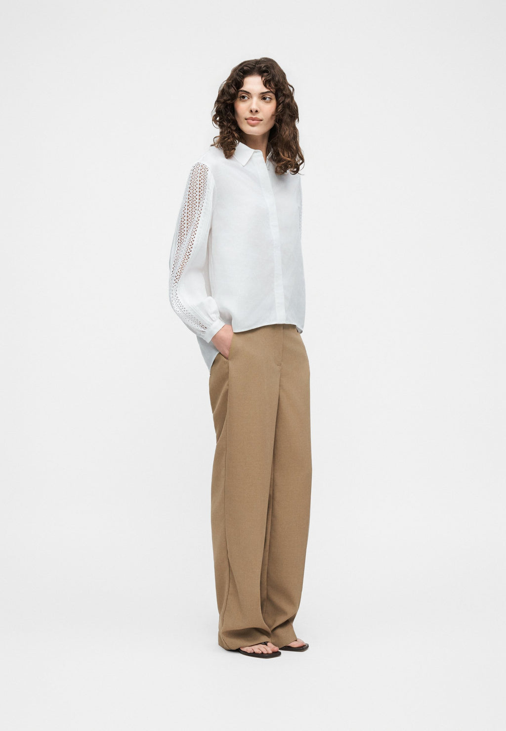 BADORA - Button-down blouse - white