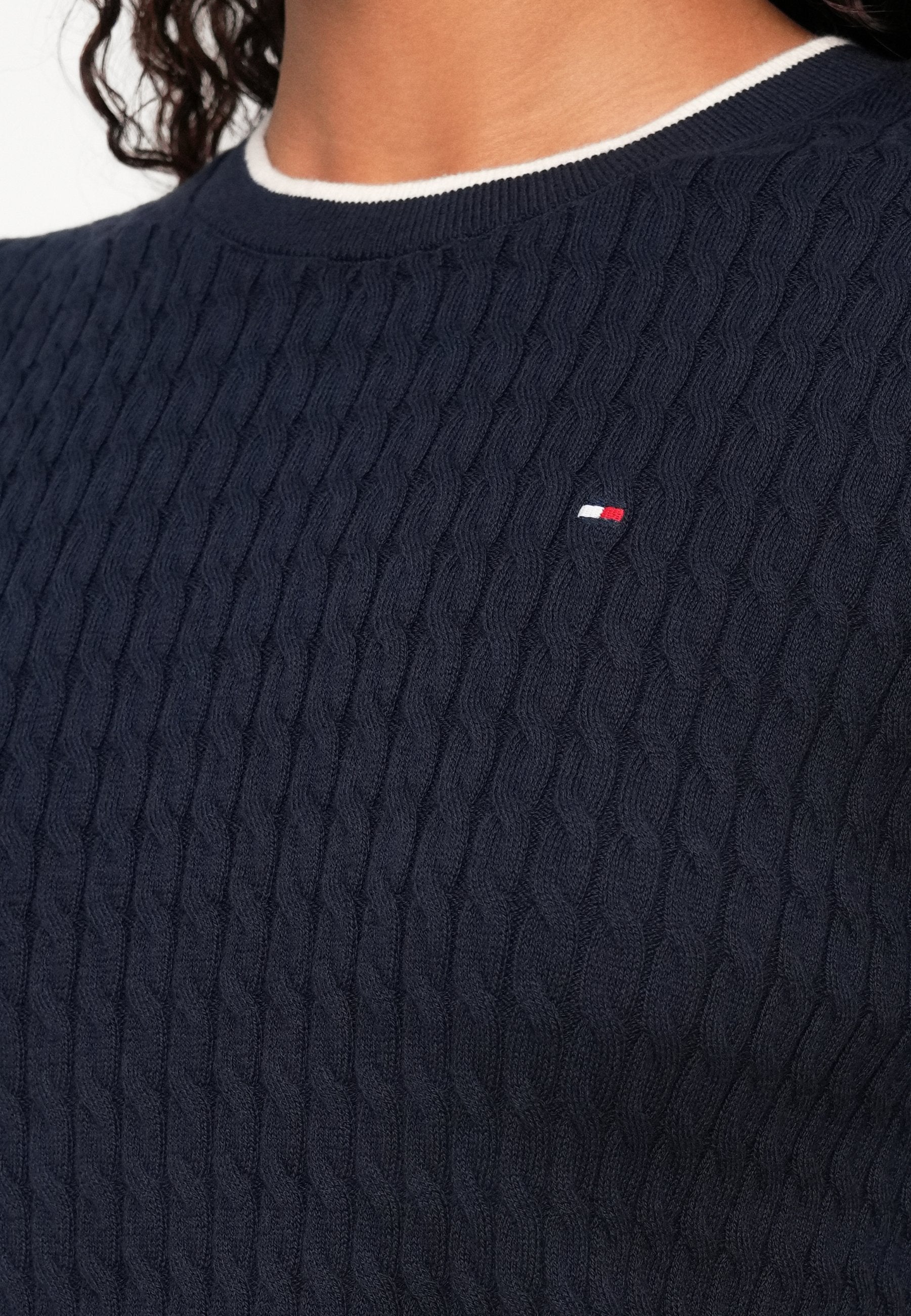 CABLE FINE - Basic T-shirt - dark night navy