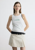 CONTOUR 2X2 RIB GRAPHIC TANK - Top - bright white