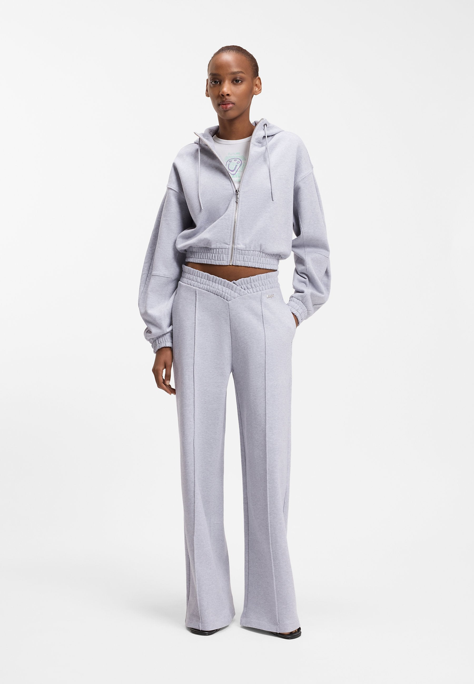 NUASEM - Tracksuit bottoms - open grey