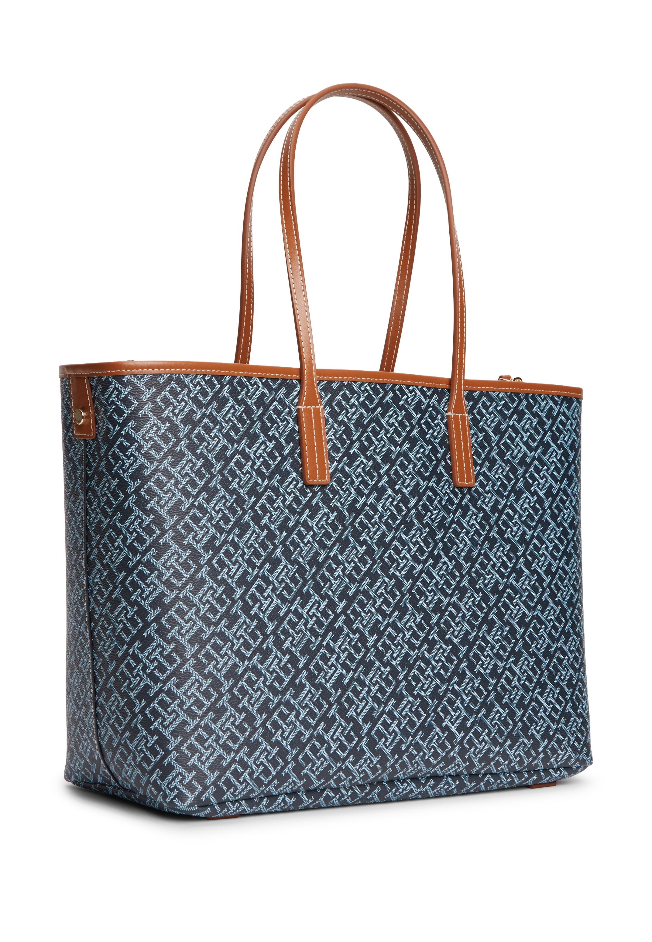 TH MONOPLAY TOTE STRIPE LE - Handbag - blue mix