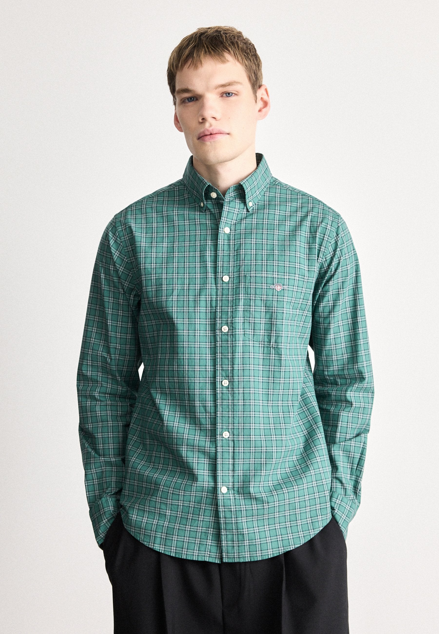 CHECK SHIRT - Shirt - green