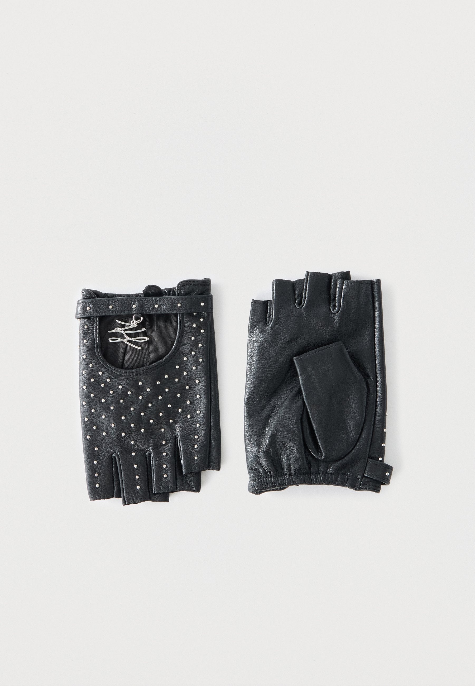 AUTOGRAPH GLOVES STUDS - Fingerless gloves - black