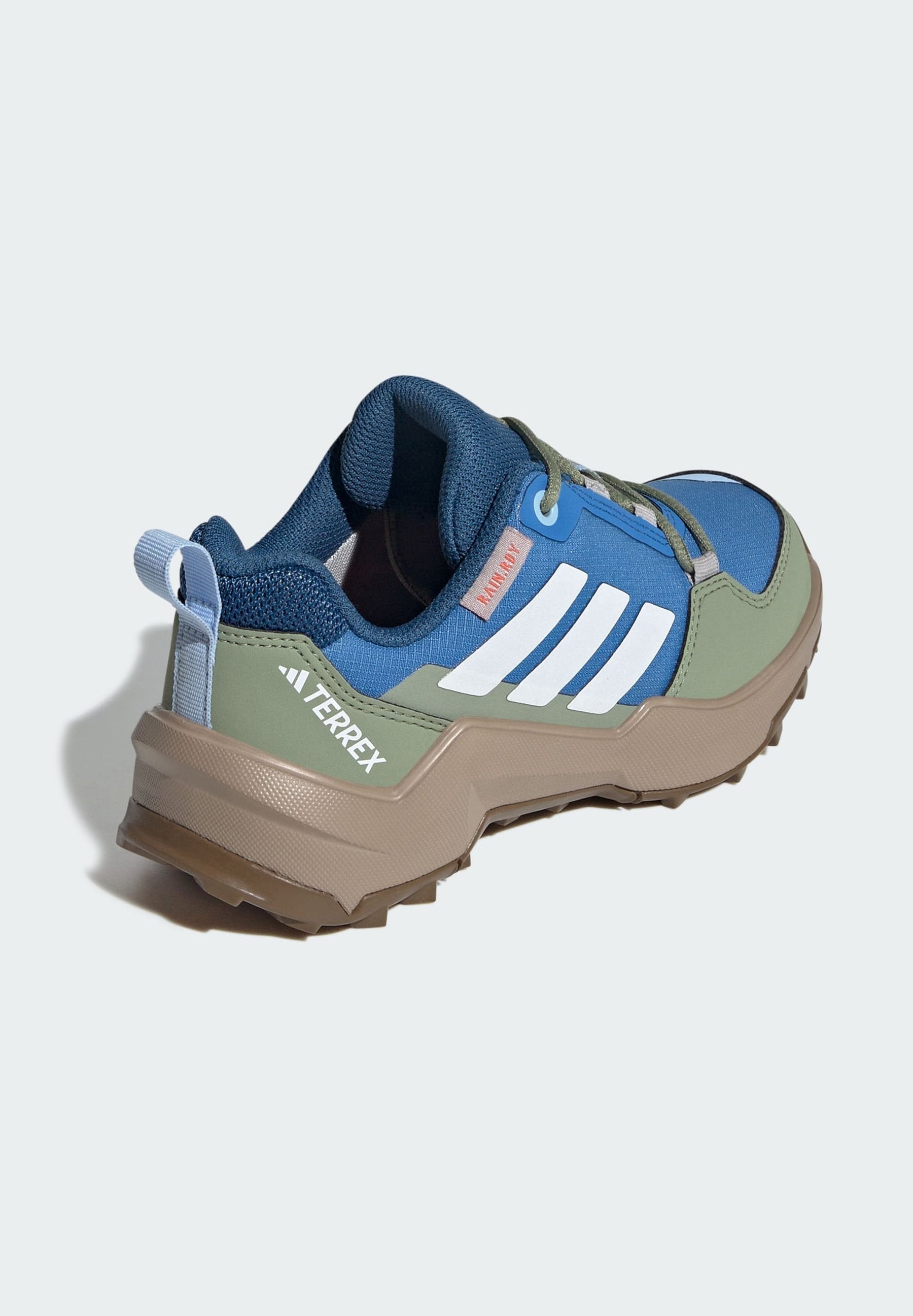 AX4R UNISEX - Hiking shoes - ray blue/off white/tent green