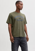T- - Print T-shirt - dusty olive