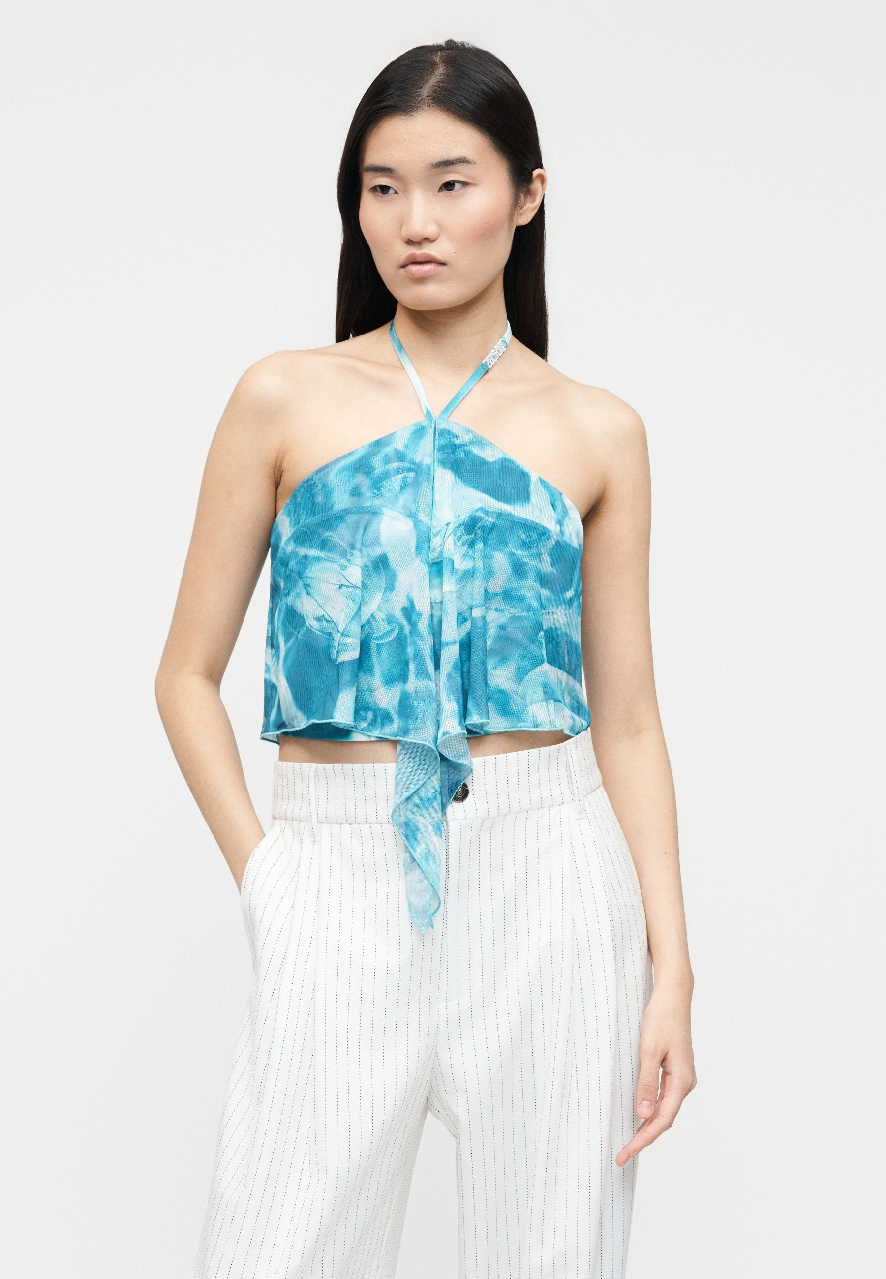 DRAPE - Top - blue atoll