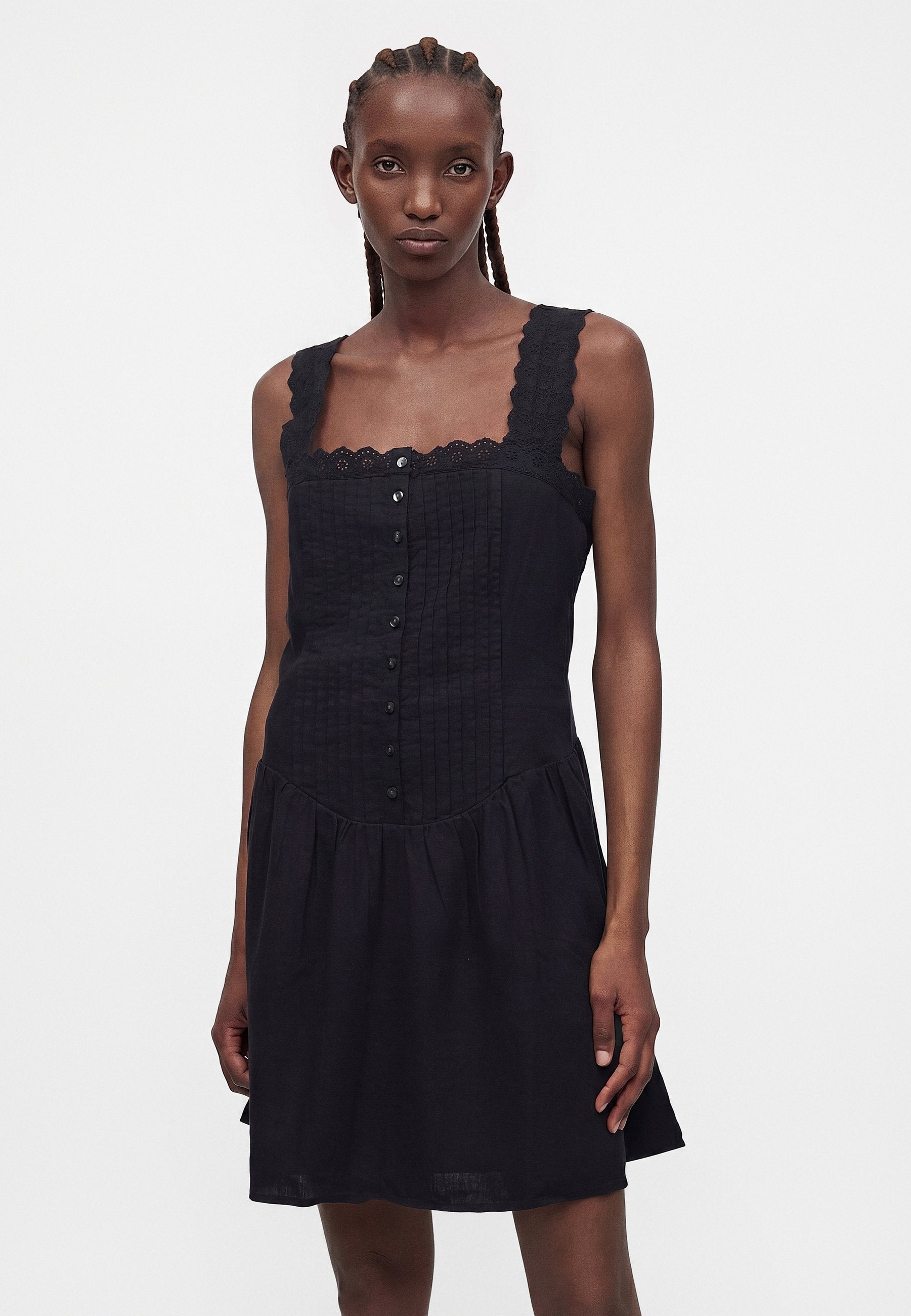 PINTUCK DROPWAIST DRESS - Day dress - true black