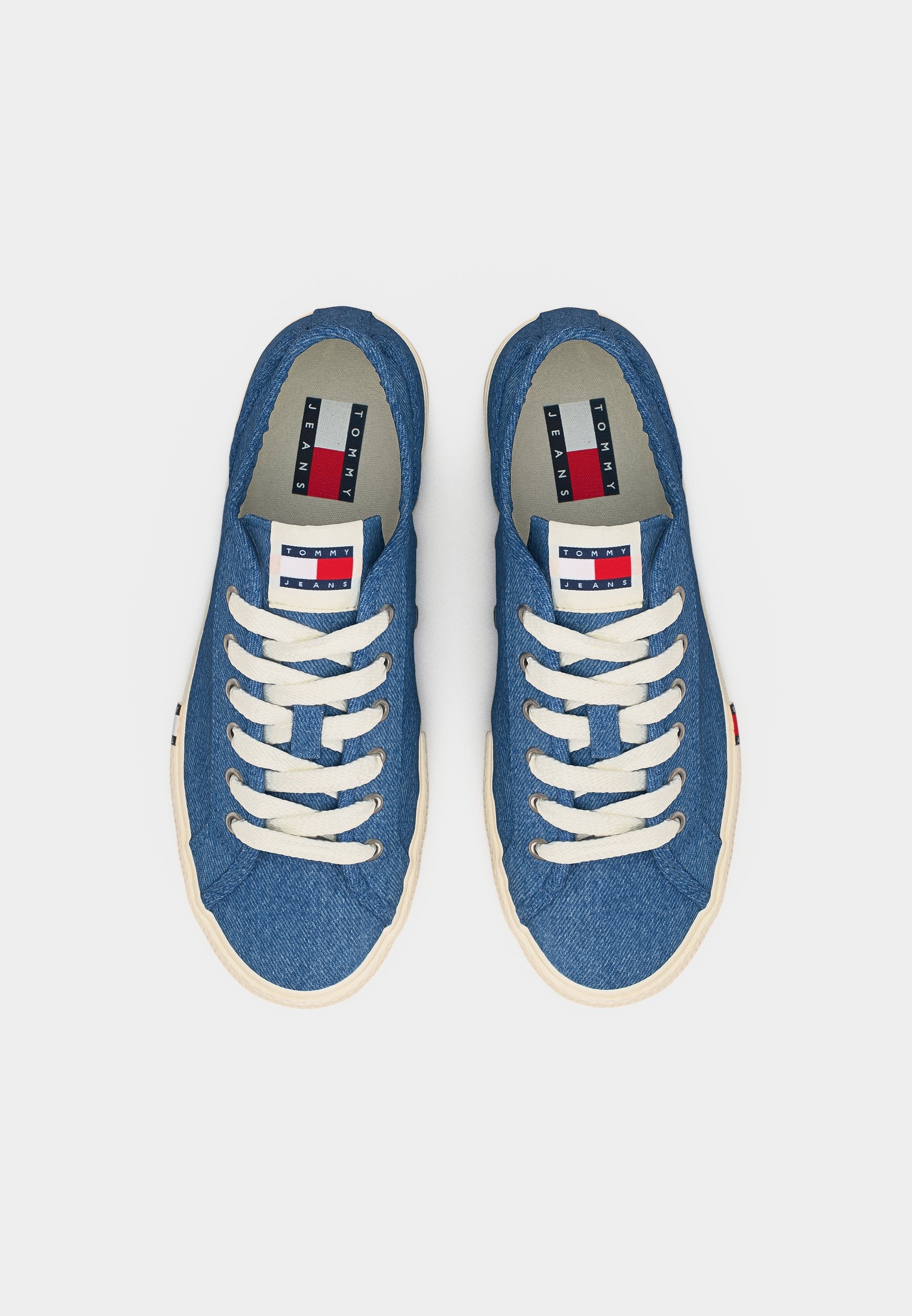 ARCHIVE FLAG STRIPE WASHED DENIM TRAINERS - Trainers - denim