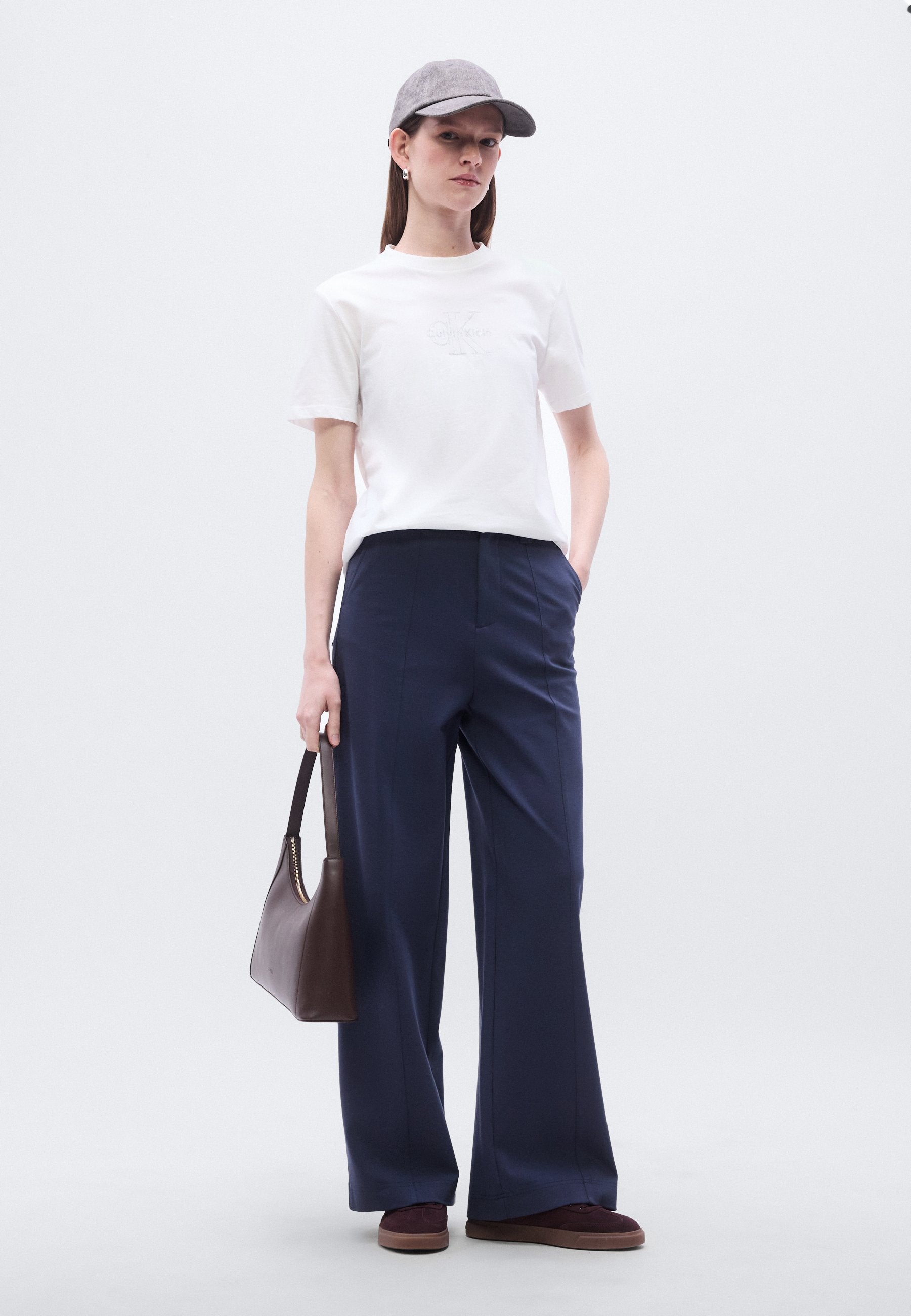 MONOLOGO TEE - Print T-shirt - bright white