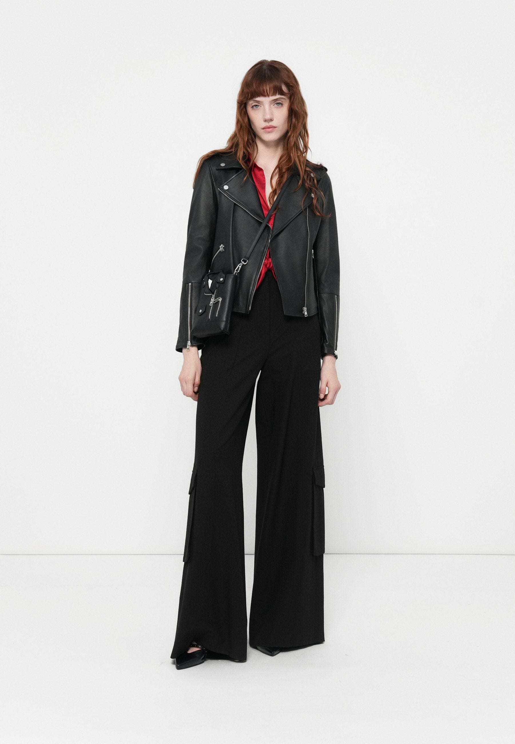 LUJANA - Leather jacket - black