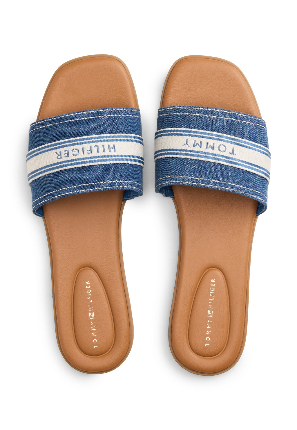 CANVAS DENIM WEBBING STRAP MULES - Mules - blue denim