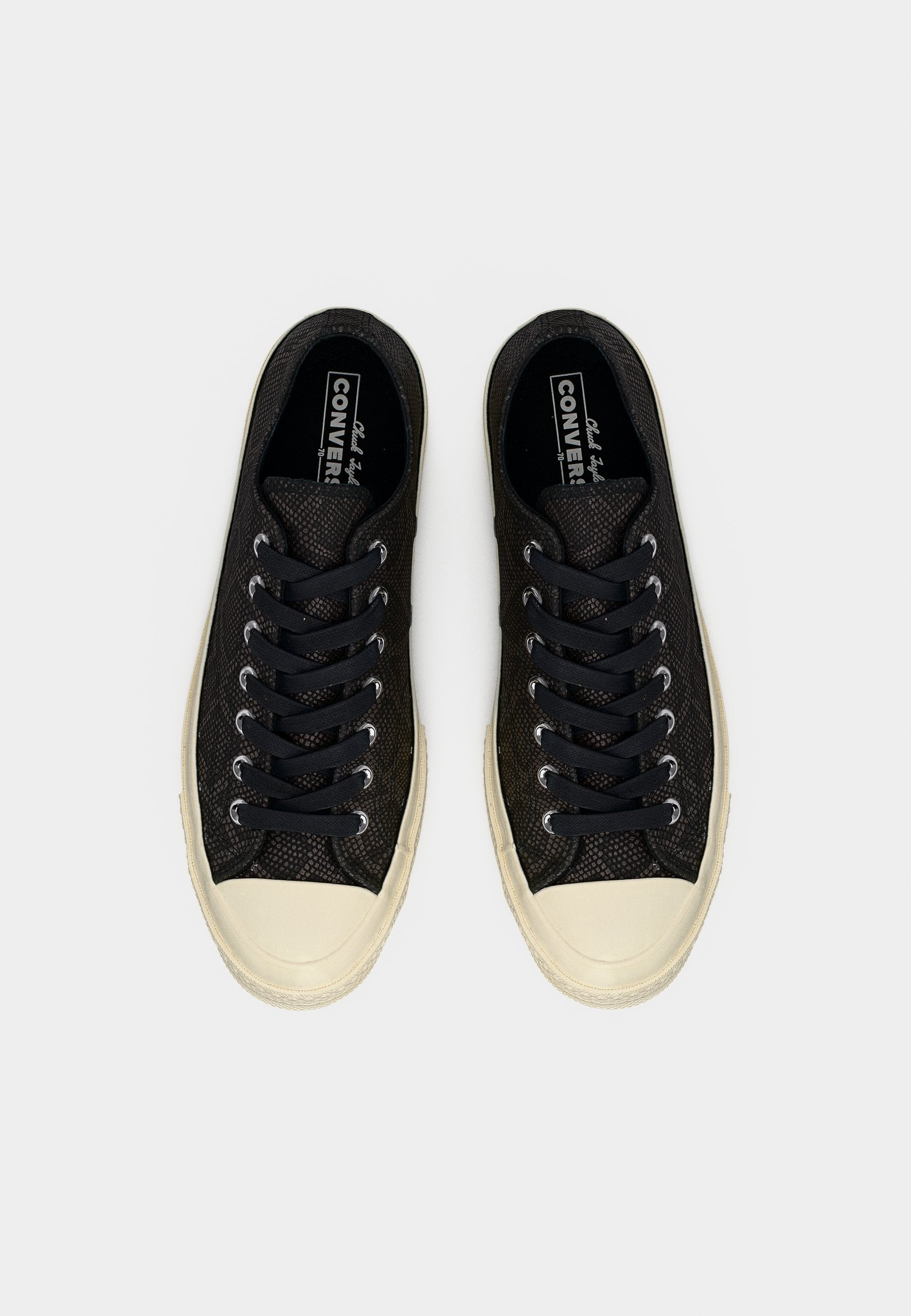 CHUCK 70 SNAKESKIN PRINT UNISEX - Baskets basses - black/egret