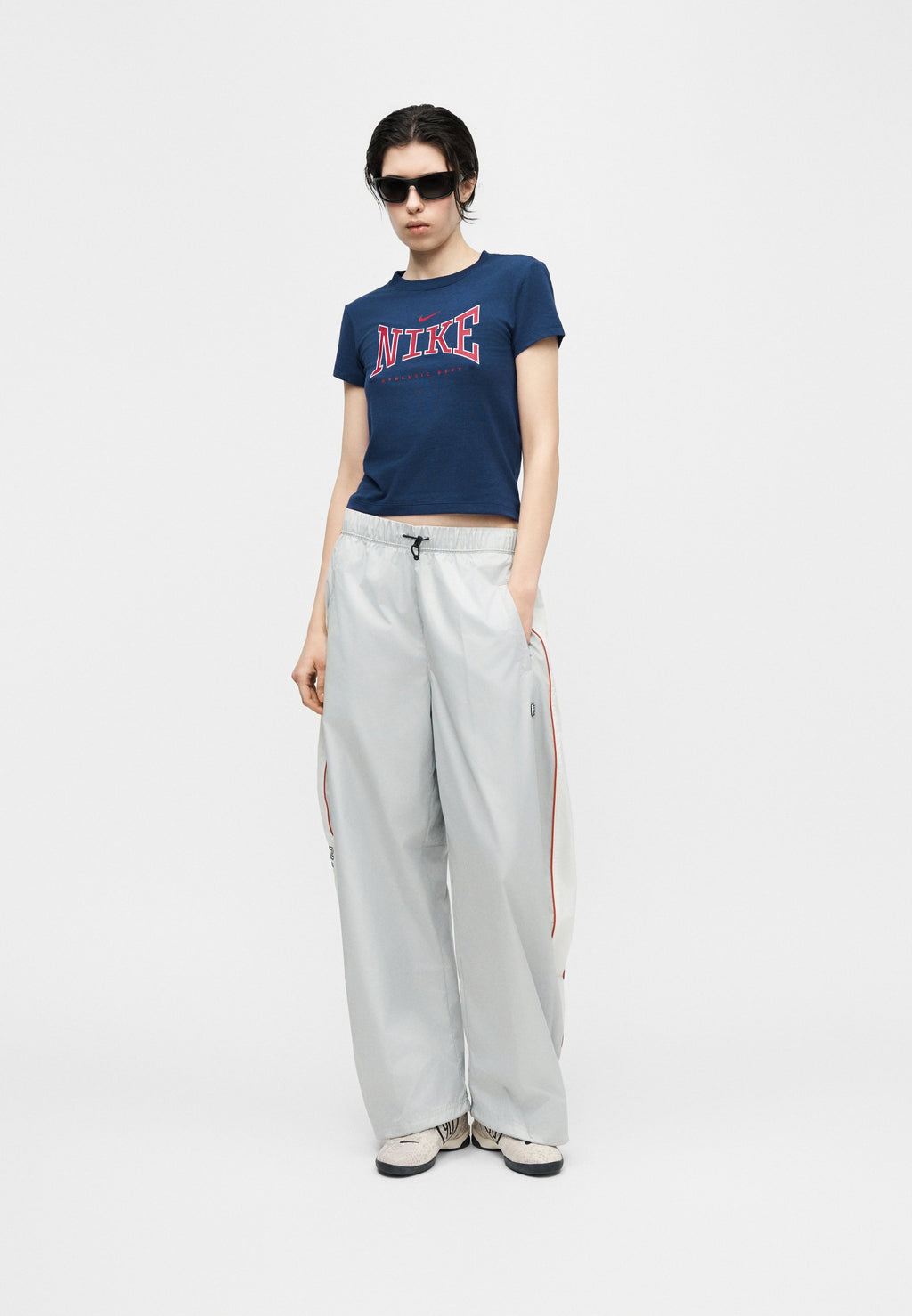 CROP LEAGUE TEE - Baskılı tişört - gece mavisi