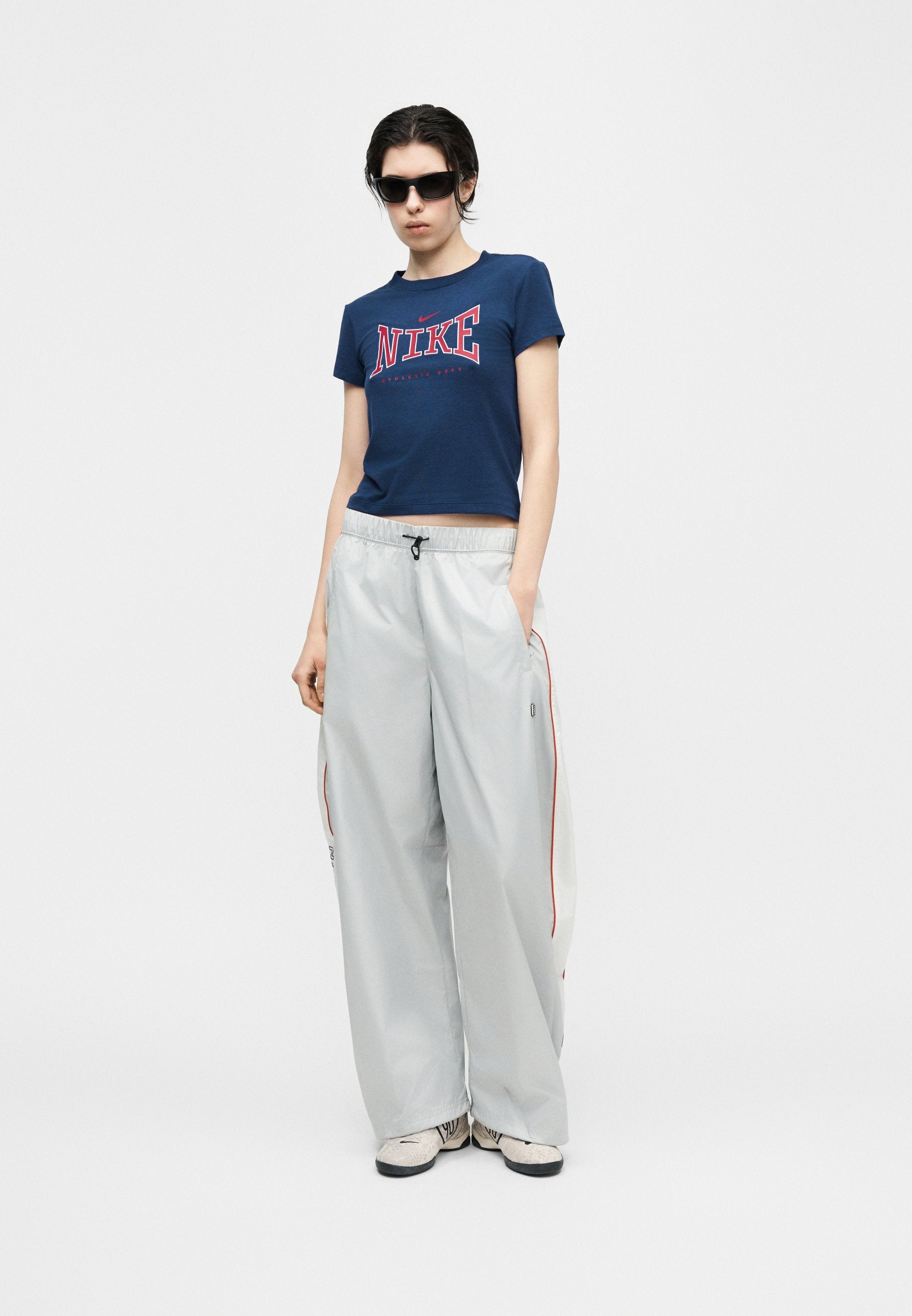 CROP LEAGUE TEE - Baskılı tişört - gece mavisi