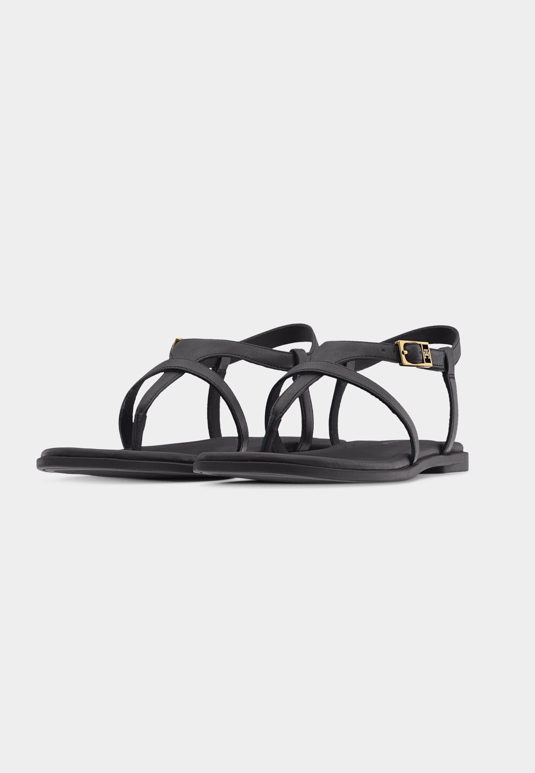 BUCKLE THONG - T-bar sandals - black