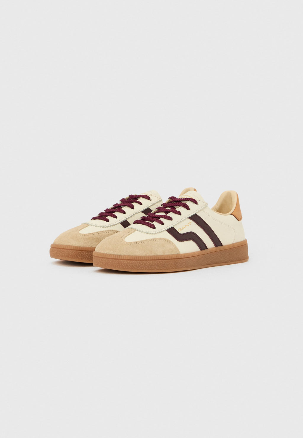 Trainers - off white/plum red