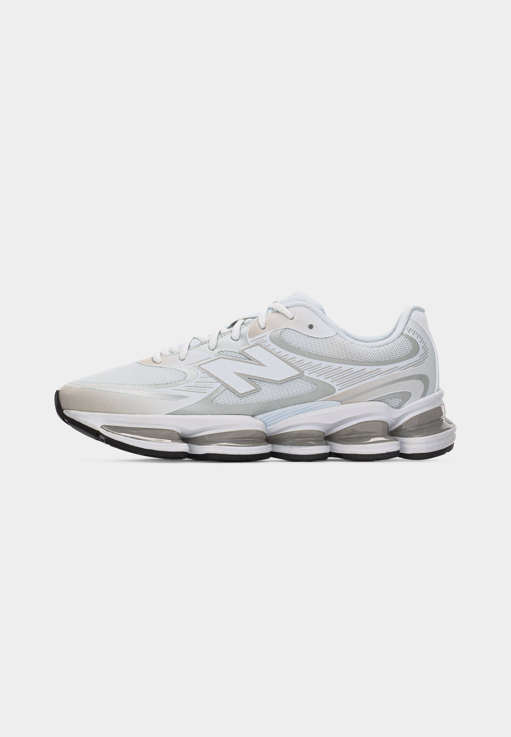 U2000 UNISEX - Trainers - white/silver-coloured metallic