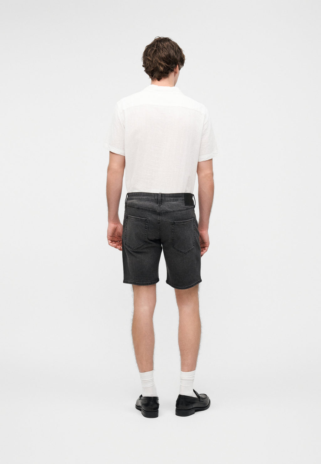 JJIRICK JJORIGINAL 2 PACK - Denim shorts - black denim/grey denim