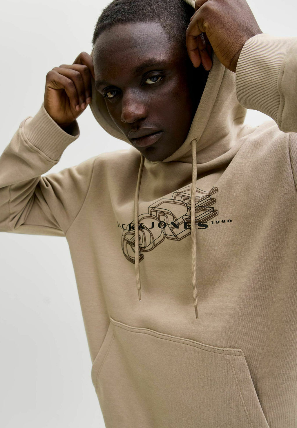 JCOFUSION BRANDING - Hoodie - desert taupe