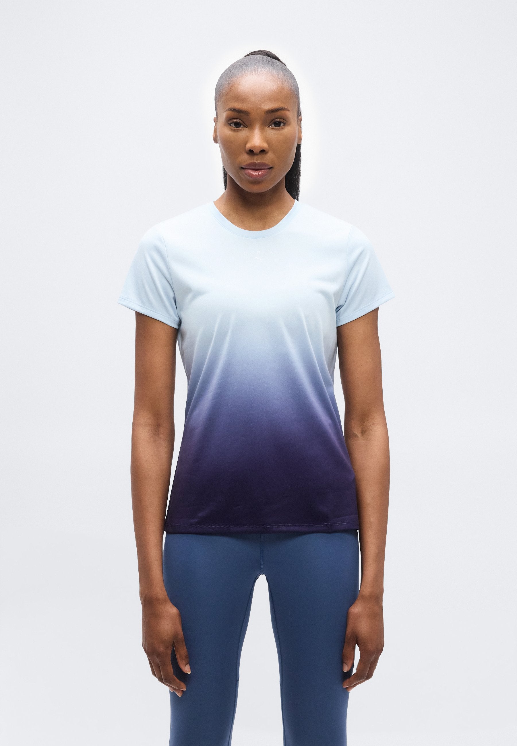 X HYROX GRAPHIC TEE - Sports T-shirt - lucite-deep plum