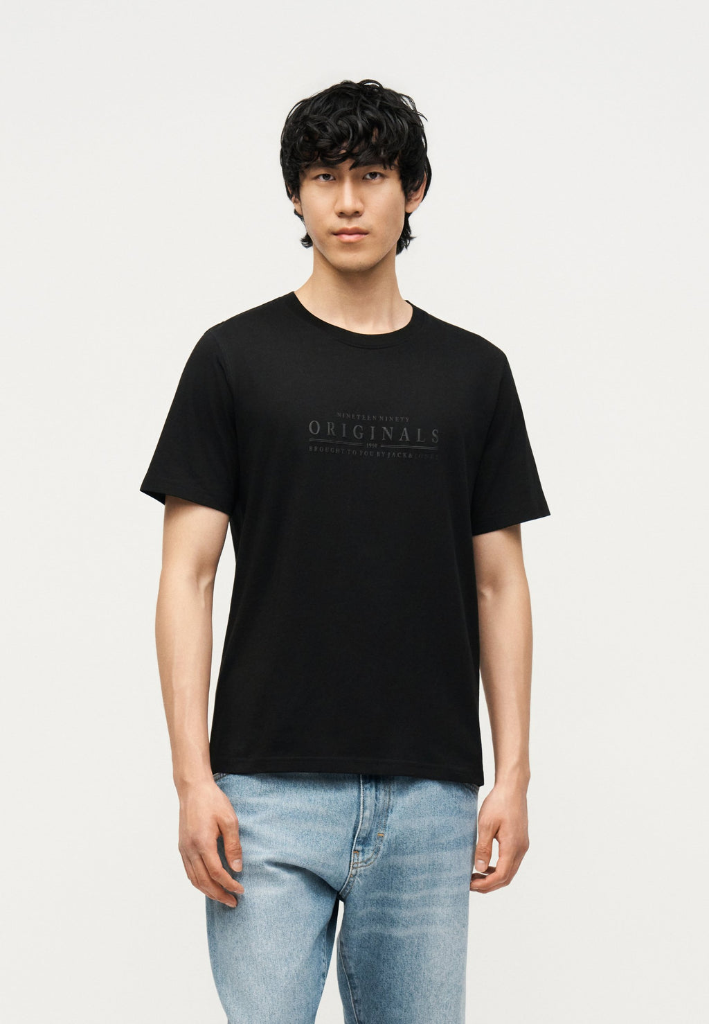 JORCATSKILLS MINIMAL TEE CREW NECK - Basic T-shirt - black