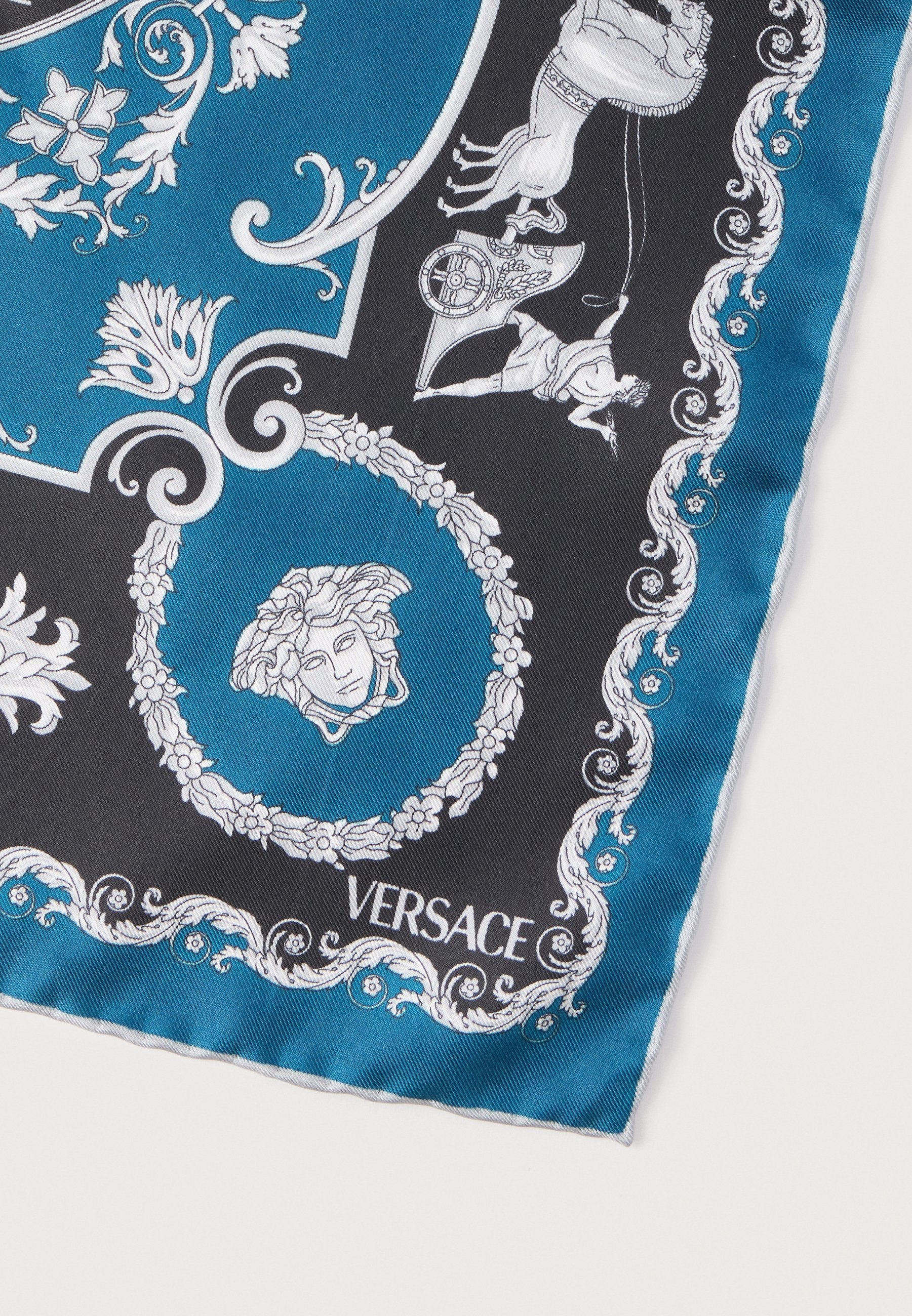 FOULARD BAROCCO PRINT UNISEX - Foulard - black/petrol blue