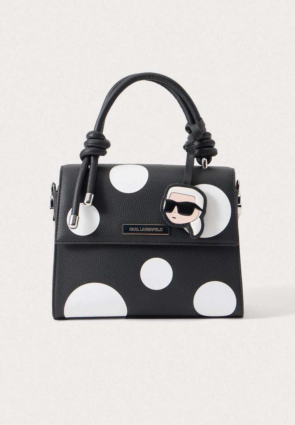 IKON PEBBLE - Handbag - black/white