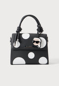 IKON PEBBLE - Handbag - black/white