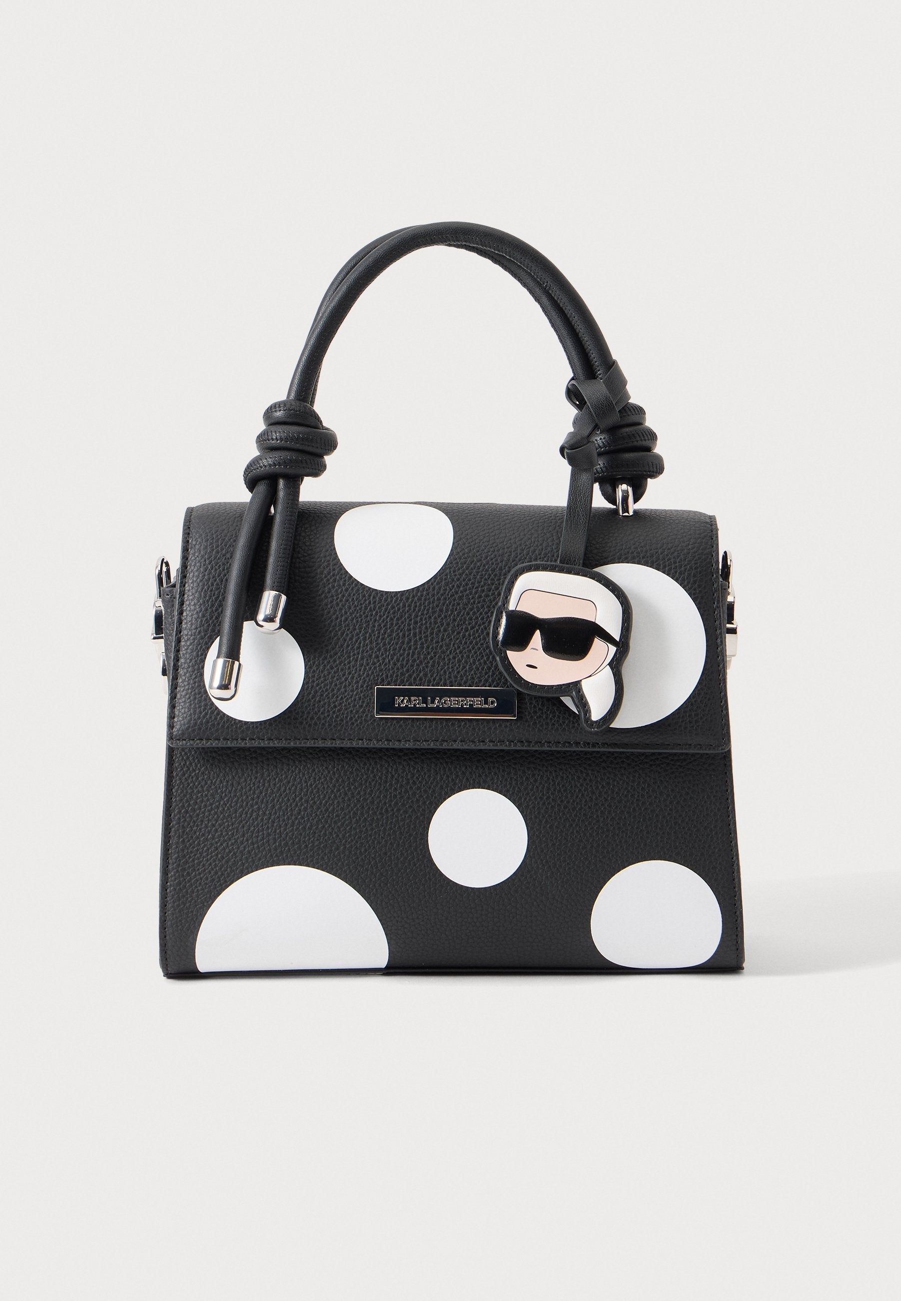 IKON PEBBLE - Handbag - black/white