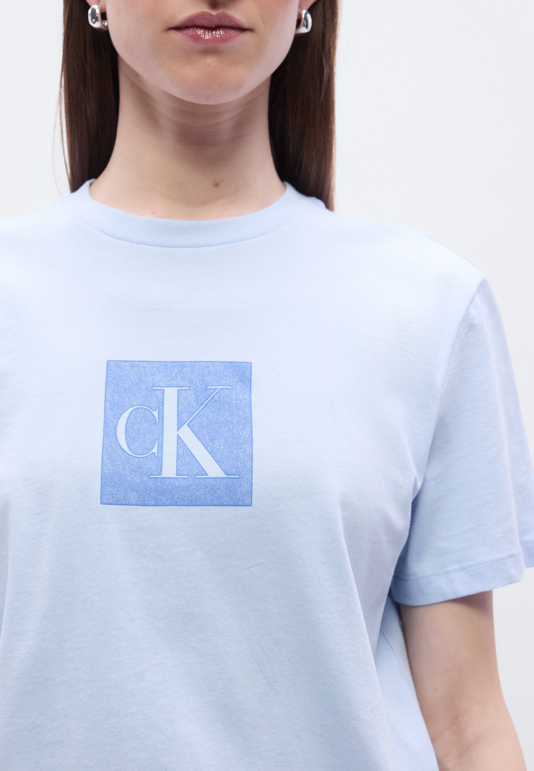 CLASSIC FIT MONOGRAM TEE - Print T-shirt - breezy blue