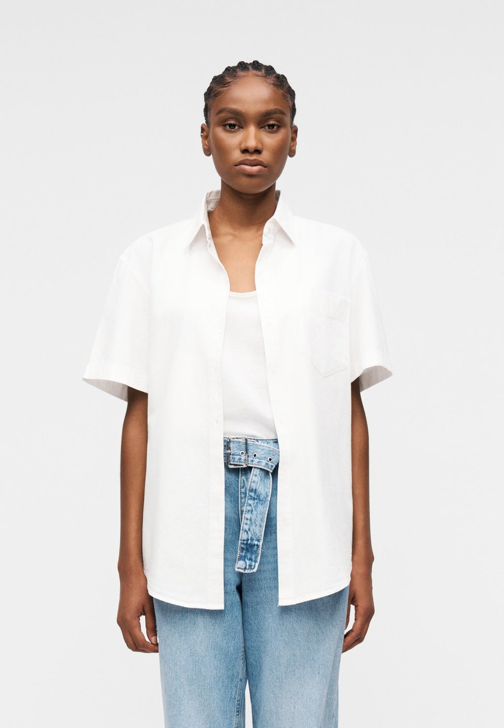 EXORDA - Button-down blouse - white