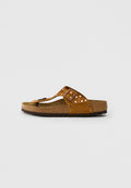 GIZEH RIVET LEVE MINKN REGULAR - T-bar sandals - mink